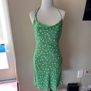 White and green floral sundress by cotton candy small